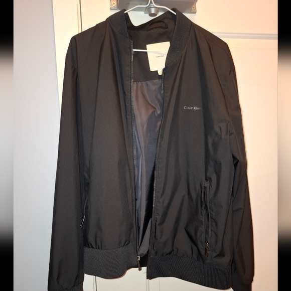 Calvin Klein CK Bomber Zip Black Jacket - Picture 7 of 11